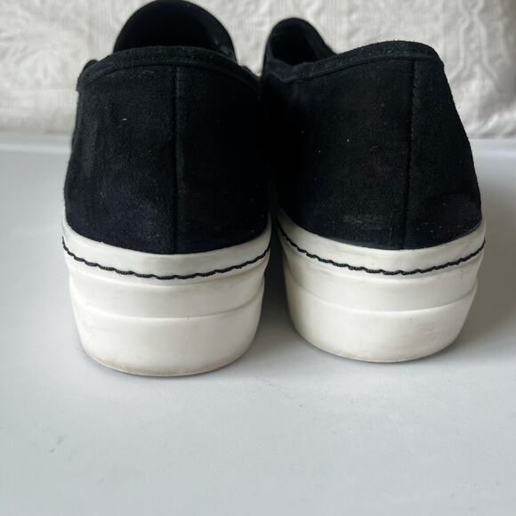 Alice + Olivia Sasha Platform Pearl Studded Slip On Sneaker Black 37/7 - Picture 7 of 8